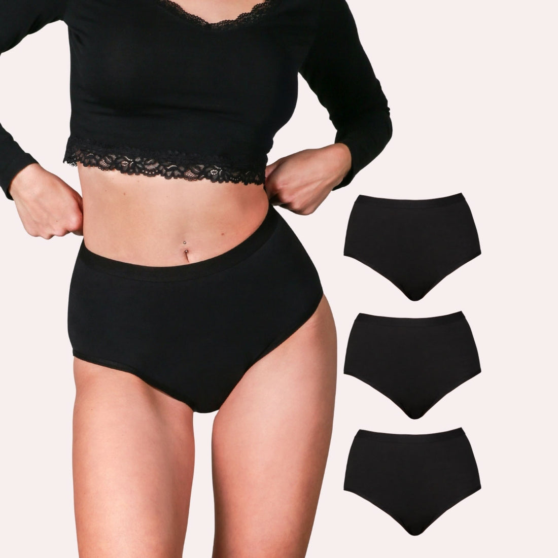 Taynie 3er Set Comfort extra stark schwarz