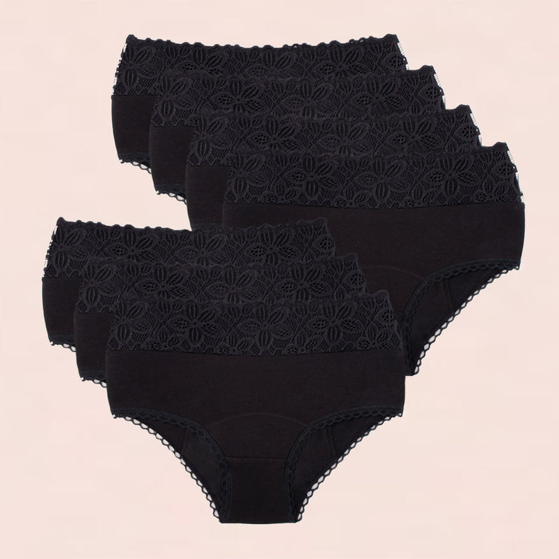 7er Pack Periodenunterwäsche ultra Taynie Deluxe schwarz Curvy Alle Produkte Wochenbett Ultra-1 Teen Sport Für die Nacht Menstruation Extra Stark Classic Blasenschwäche Bestseller Bei Ausfluss